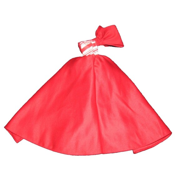 Holiday Barbie Candy Cane Evening Gown Doll Dress Red & White Striped - Picture 3 of 3
